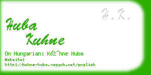 huba kuhne business card